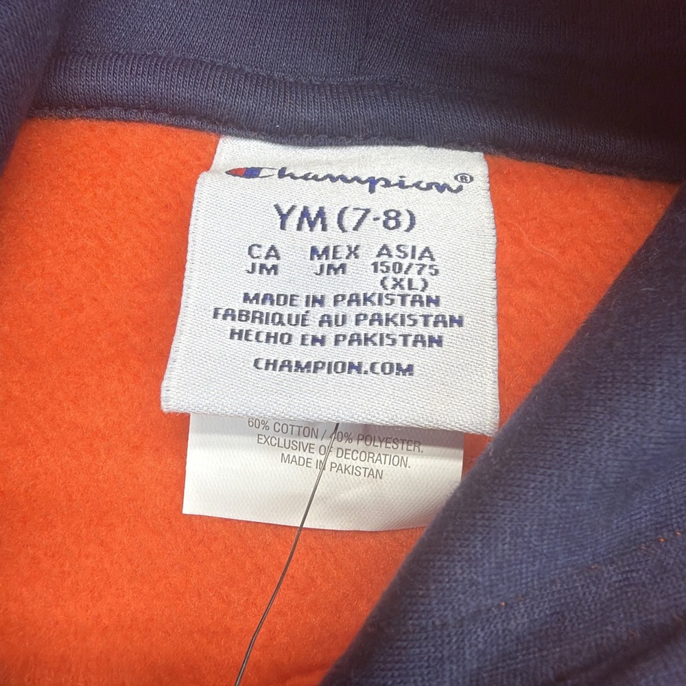 Virginia Cavaliers Hoodie Youth M 7-8 Champion Orange UVA Pullover NWT - Picture 3 of 11